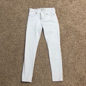 White free people jeans that are a size 25
